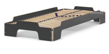 Rolf Heide Stapelliege Komfort, 90 x 200, CPL anthrazit, Massivholzrahmen