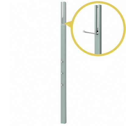 Line Garderobe, Lack Akzentfarbe jade, Chrom glänzend