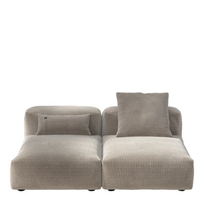 Vetsak Sofa Set 1, M, Cord velours - Platinum, Mit Kissen