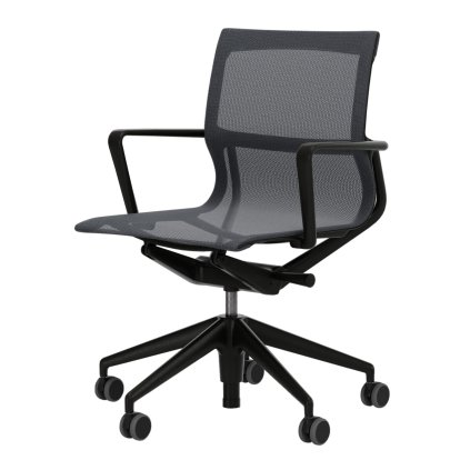 Physix, TrioKnit kieselgrau, Kunststoff, deep black, Weich für harte Böden