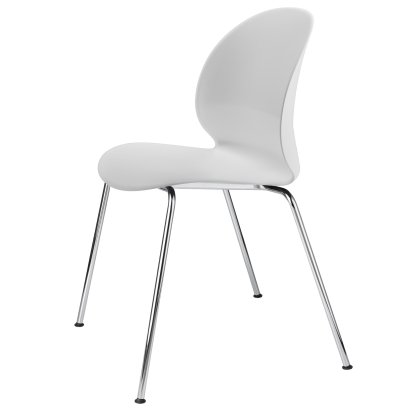 N02 Stuhl, Off white, Chrome
