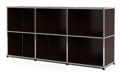 USM Haller Sideboard 50, individualisierbar, USM braun, Offen, Offen