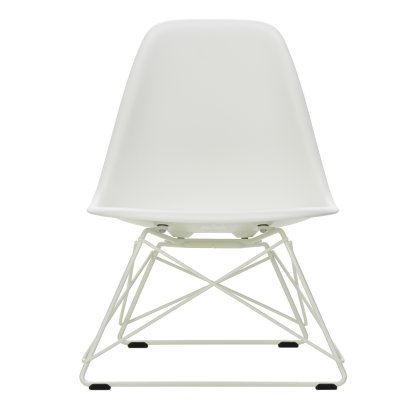 Eames Plastic Side Chair RE LSR, Weiß non-RE, Ohne Polsterung, Pulverbeschichtet weiß