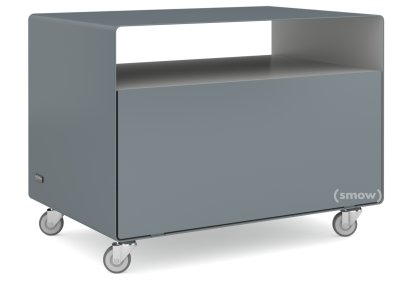 Rollwagen R 107, Zweifarbig, Basaltgrau (RAL 7012) - Weißaluminium (RAL 9006), Industrierollen