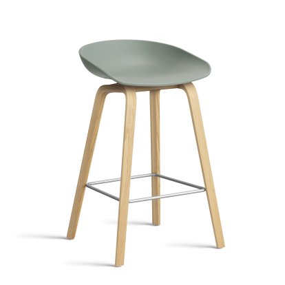 About A Stool AAS 32 Barhocker, Küchenvariante: Sitzhöhe 64 cm, Eiche lackiert, Fall green 2.0