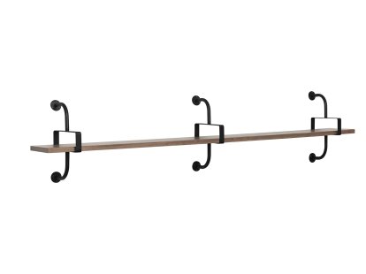 Démon Wandregal, B 215 x H 46 cm, Amerikanischer Nussbaum