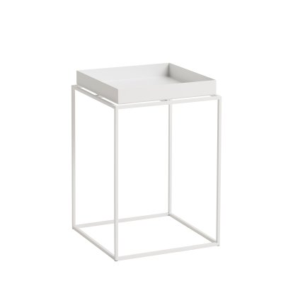 Tray Beistelltisch, H 40/44 x B 30 x T 30 cm, White