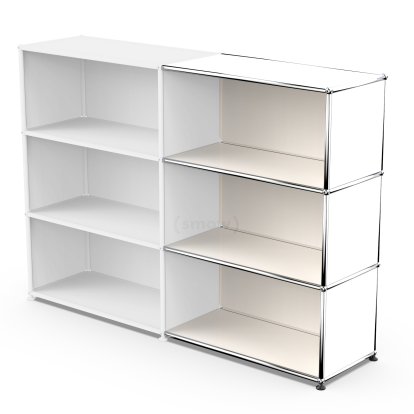 USM Haller Anbaupaket Horizontal 3, Reinweiß RAL 9010, 35 cm