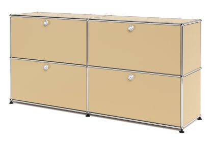 USM Haller Sideboard L, individualisierbar, USM beige, Mit 2 Klappen, Mit 2 Klappen