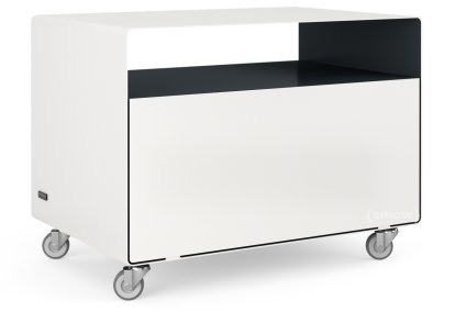 Rollwagen R 107, Zweifarbig, Reinweiß (RAL 9010) - Anthrazitgrau (RAL 7016), Industrierollen