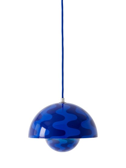 Flowerpot VP1 Pendelleuchte, Cobalt blue/twilight blue