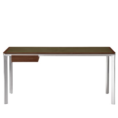Work 432 Tisch, Walnuss / Leder bosco, Mit Schublade