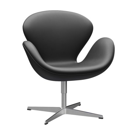Swan Chair, 40 cm, Leder Essential, Black
