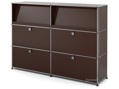 USM Haller Highboard L mit Schrägtablaren, USM braun