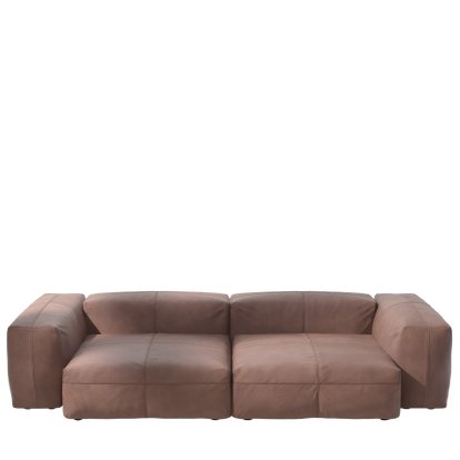 Vetsak Sofa Set 2, L, Leather - Stone, Ohne Kissen