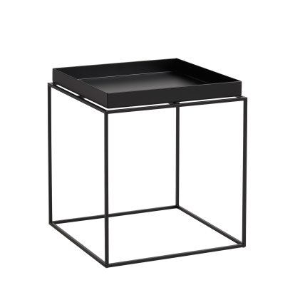 Tray Beistelltisch, H 40/44 x B 40 x T 40 cm, Black