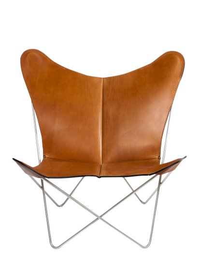 Trifolium Butterfly Chair, Haselnuss, Edelstahl