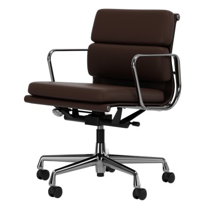 Soft Pad Chair EA 217, Poliert, Leder Standard kastanie, Plano braun
