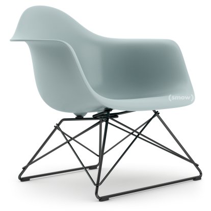 Eames Plastic Armchair RE LAR, Eisgrau, Ohne Polsterung, Beschichtet basic dark