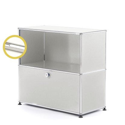 USM Haller E Sideboard M mit Fachbeleuchtung, Lichtgrau RAL 7035, Kaltweiß