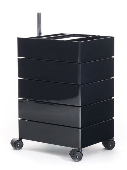 360° Container, 720 mm (5 Ablagen), Schwarz