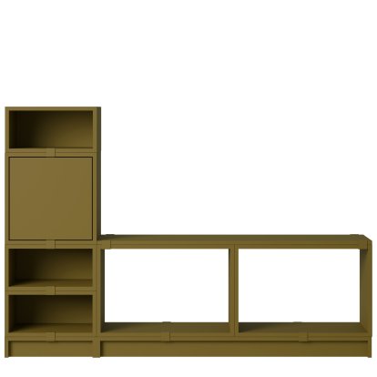 Stacked Garderobe 1, Braungrün