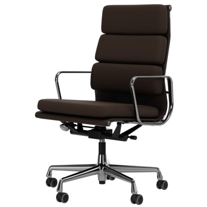 Soft Pad Chair EA 219, Poliert, Leder Premium F kastanie, Plano braun, Weich für harte Böden