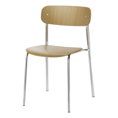 S 243 Stuhl, Chrom, Eiche klar lackiert