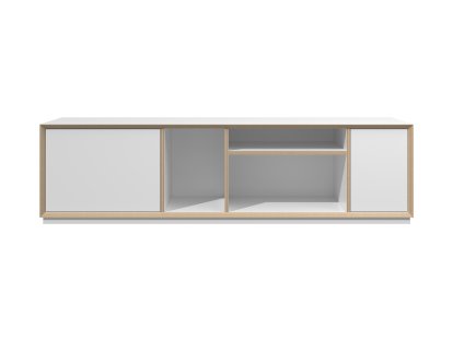 Vertiko Wide Lowboard, Ausführung 1, CPL weiß, Mit Sockel