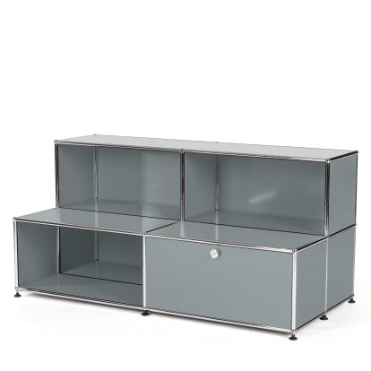 USM Haller Kinder Sideboard M mit Stufen, Mittelgrau RAL 7005