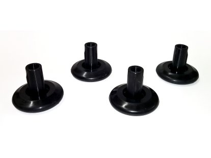 Gleiter (1 Satz) für Vitra Stühle, Für Aluminium Chair/Soft Pad Chair/Lobby Chair/Lounge Chair Ottoman, Gleiter für Teppichböden, basic dark