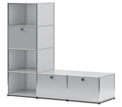 USM Haller Garderobenregal/Bank, USM mattsilber
