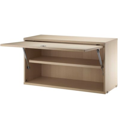 String System Schrankelement mit Klapptür, B 78 cm / Esche