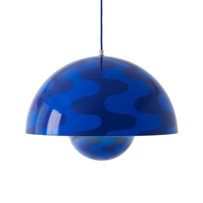 Flowerpot VP2 Pendelleuchte, Cobalt blue/twilight blue