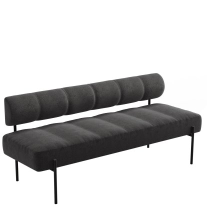 Daybe Dining Sofa, Brusvik 08 - dunkelgrau, Schwarz