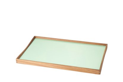 Turning Tray Tablett, S (23 x 45 cm), Schwarz/Grün