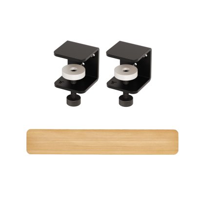 Tiptoe Wandregal Eiche massiv, Wandregal 120 cm, Graphitschwarz