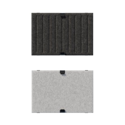 USM Soft Panel Duo für USM Haller Regale, 50 cm x 35 cm, Dunkelgrau / Grau