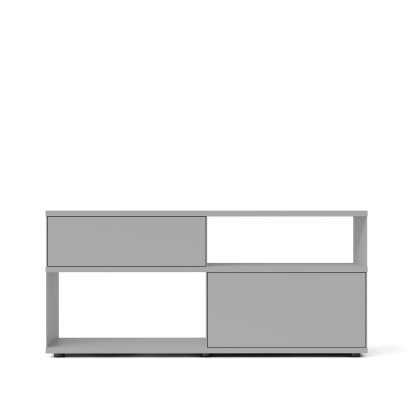 Flow Q Sideboard, 160 cm, 73,9 cm (1 Schublade und 1 Klappe), Cool Grey