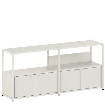Unit Sideboard Stahl, 1 x Doppeltür, Creme weiß