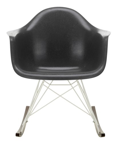 Eames Fiberglass Armchair RAR, Eames elephant hide grey, Weiß, Ahorn dunkel