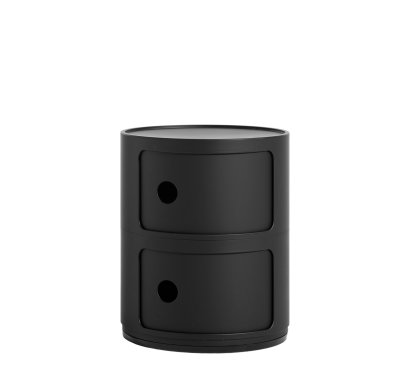 Componibili Container Matt, 2 Fächer, Schwarz