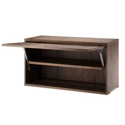 String System Schrankelement mit Klapptür, B 78 cm / Walnuss