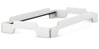 Rolf Heide Stapelliege, 100 x 200, CPL weiß, Kanten geölt und gewachst, Ohne Lattenrost