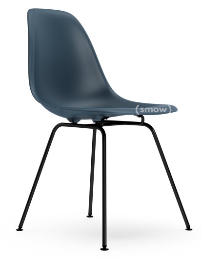 Eames Plastic Side Chair RE DSX, Meerblau, Ohne Polsterung, Ohne Polsterung, Standardhöhe - 43 cm, Beschichtet basic dark