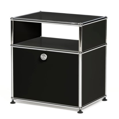 USM Haller Nachttisch mit Klapptür und Zwischentablar