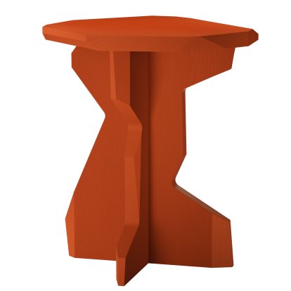 Fels Hocker, Esche sienna rot
