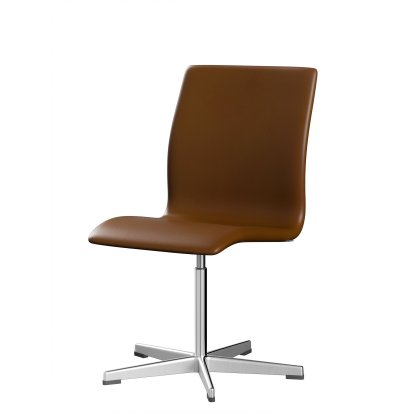 Oxford Bürodrehstuhl, Ohne Armlehnen, Niedriger Rücken, Standfuß, Softleder, Walnut