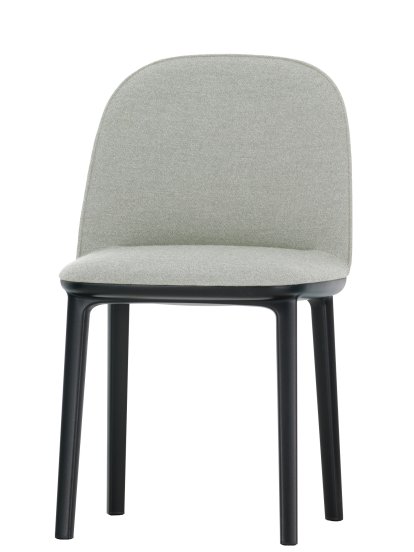 Softshell Side Chair, Cremeweiß / sierragrau, Gleiter für Teppichboden