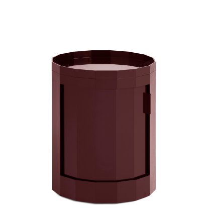 Facet Container, H 49 x Ø 38 cm, Burgundy